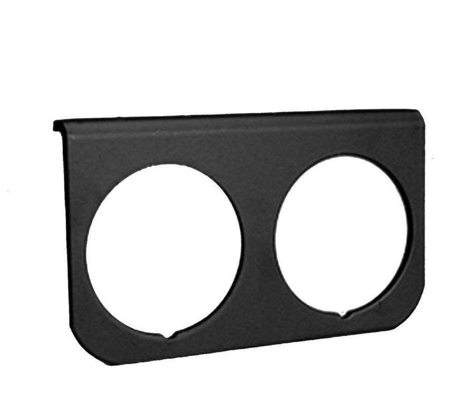 AutoMeter Gauge Mounting Panel - Two 2-1/16 in Holes - Hardware Included - Aluminum - Black Anodized - Universal - Each