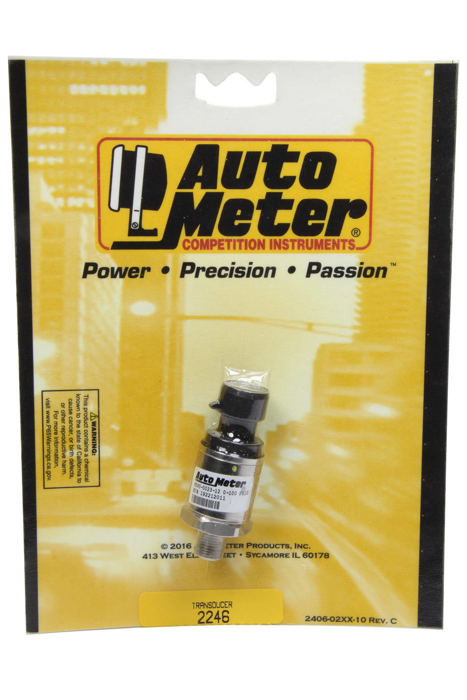 AutoMeter Pressure Sending Unit - 1/8 in NPT Male - 100 psi - Full Sweep Electric Fuel Pressure Gauges - Each