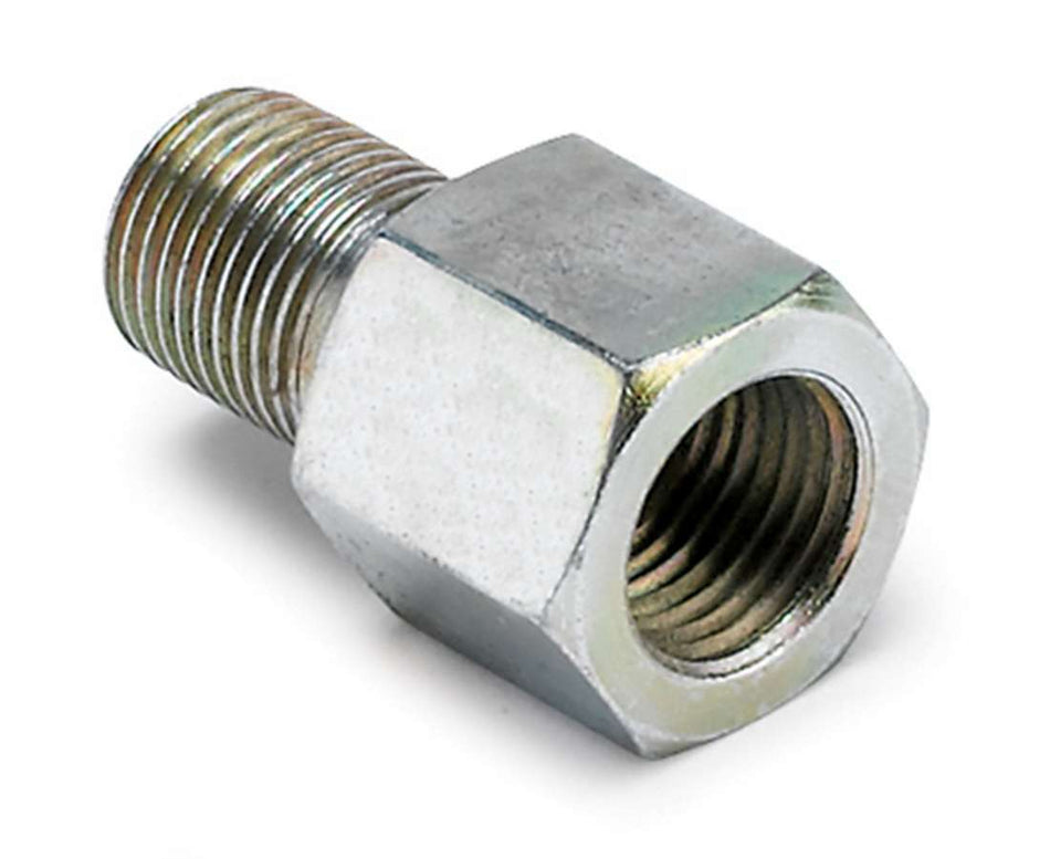 AutoMeter Fitting - Adapter - Straight - 1/8 in NPT Female to 1/8 in BSPT Male - Brass - Natural - Oil Pressure Gauges - Each