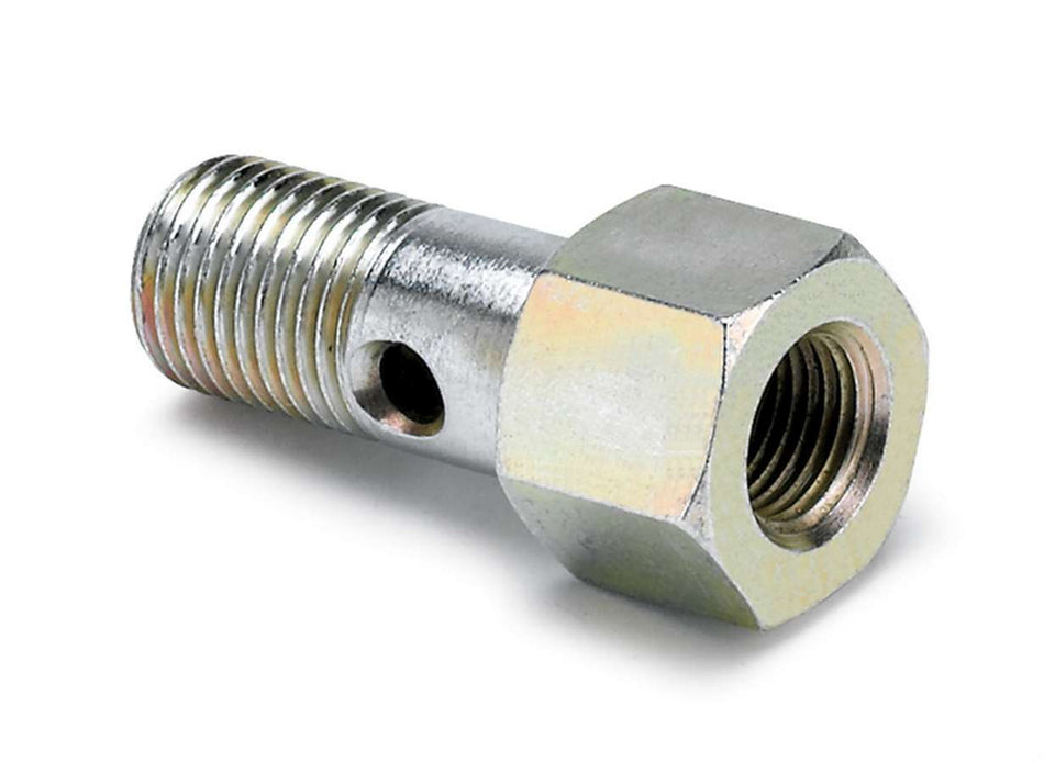 AutoMeter Banjo Bolt - Single Banjo - 12 mm x 1.25 Thread - 1/8 in NPT Gauge Port - Steel - Cadmium - Each