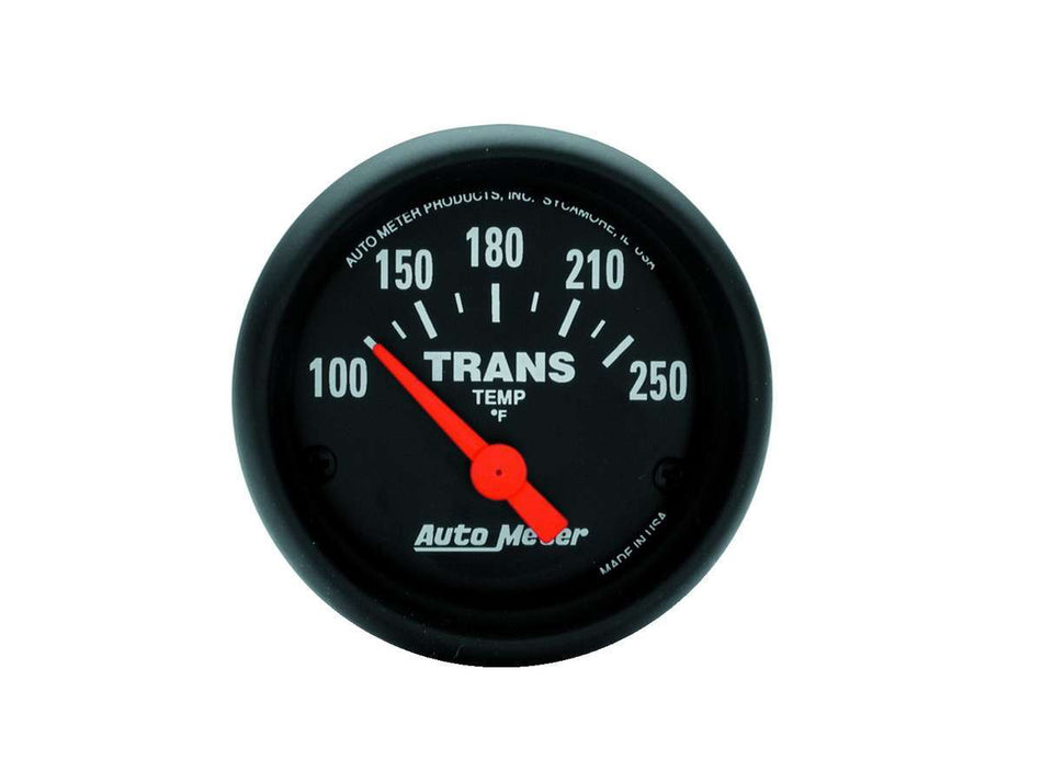AutoMeter Transmission Temperature Gauge - Z-Series - 100-250 Degree F - Electric - Analog - Short Sweep - 2-1/16 in Diameter - Black Face - Each