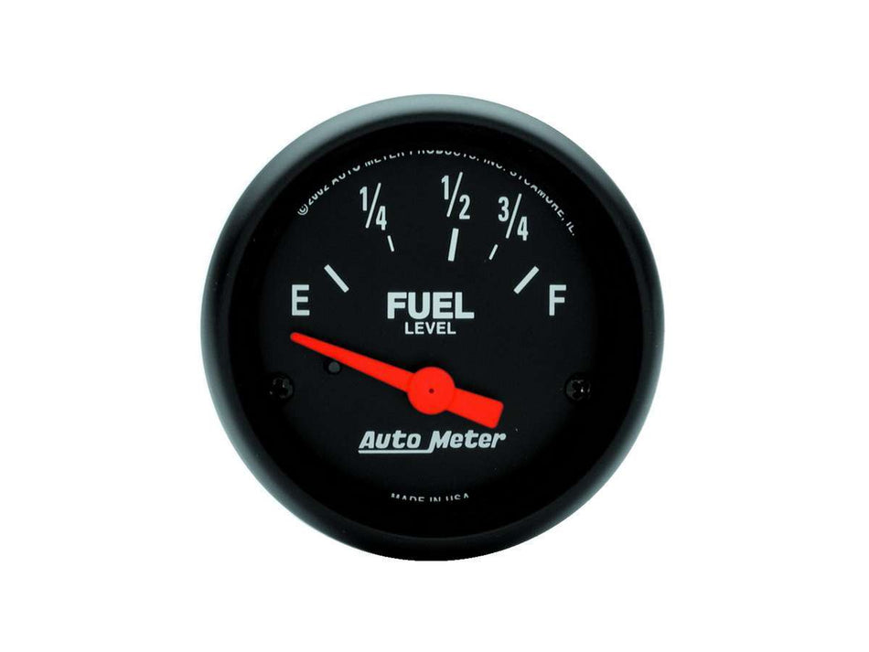 AutoMeter Fuel Level Gauge - Z-Series - 73-10 ohm - Electric - Analog - Short Sweep - 2-1/16 in Diameter - Black Face - Each