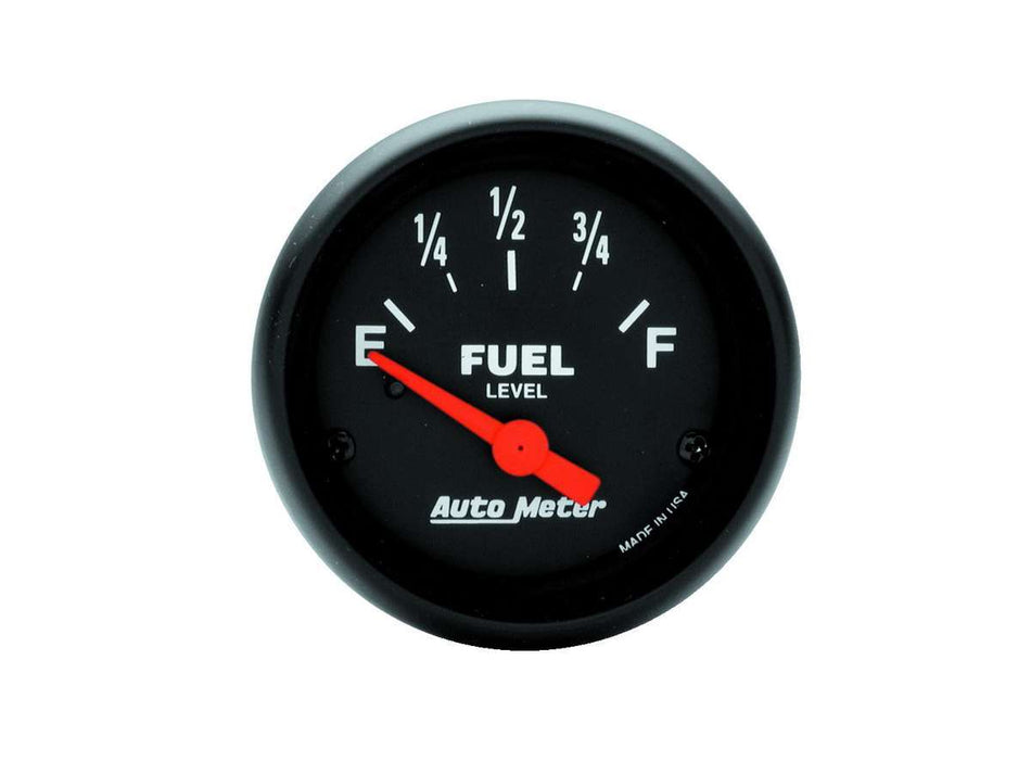 AutoMeter Fuel Level Gauge - Z-Series - 240-33 ohm - Electric - Analog - Short Sweep - 2-1/16 in Diameter - Black Face - Each