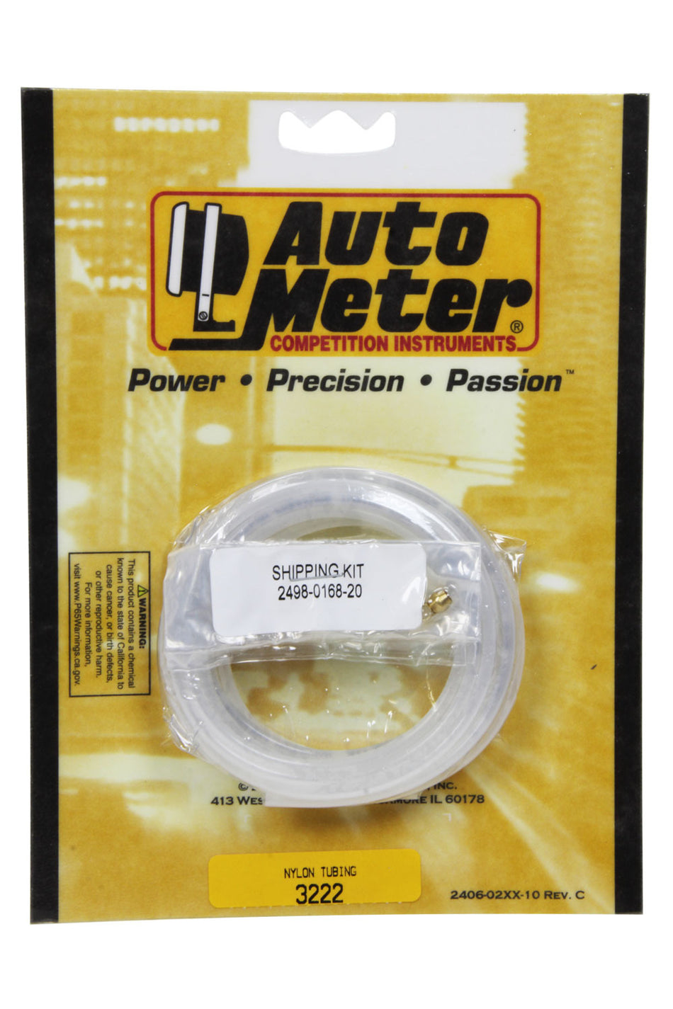 AutoMeter Gauge Line Kit - 1/8 in Diameter - 10 ft - Ferrules Included - Nylon - Mechanical Pressure Gauges - Kit