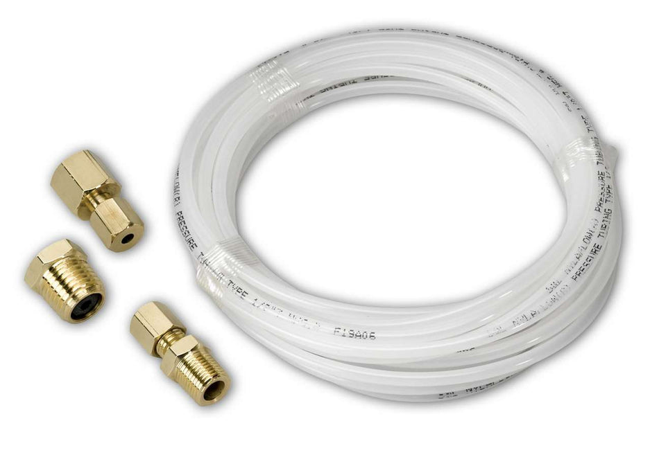 AutoMeter Gauge Line Kit - 1/8 in Diameter - 12 ft - Ferrules / Fittings Included - Nylon - Mechanical Pressure Gauges - Kit