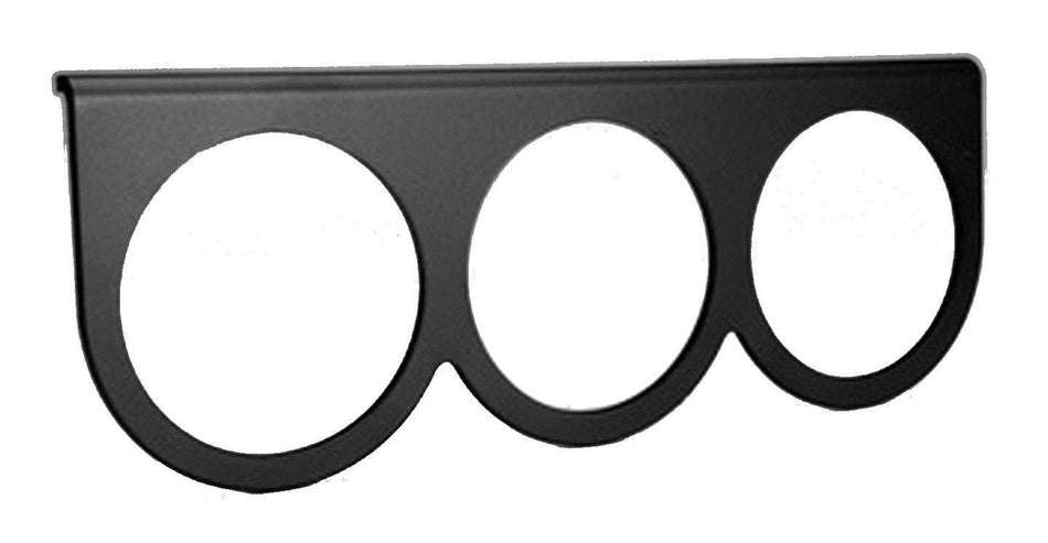 AutoMeter Gauge Mounting Panel - Three 2-5/8 in Holes - Aluminum - Black Anodized - Hardware Included - Each