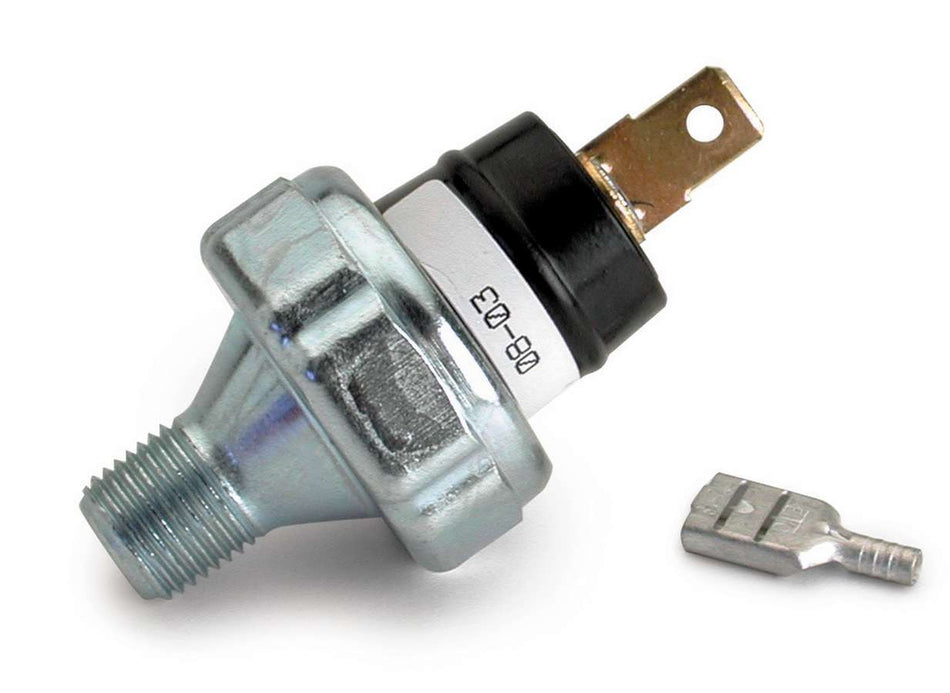 AutoMeter Pressure Switch - 15 psi On - 18 psi Off - 1/8 in NPT Male - Oil - Each