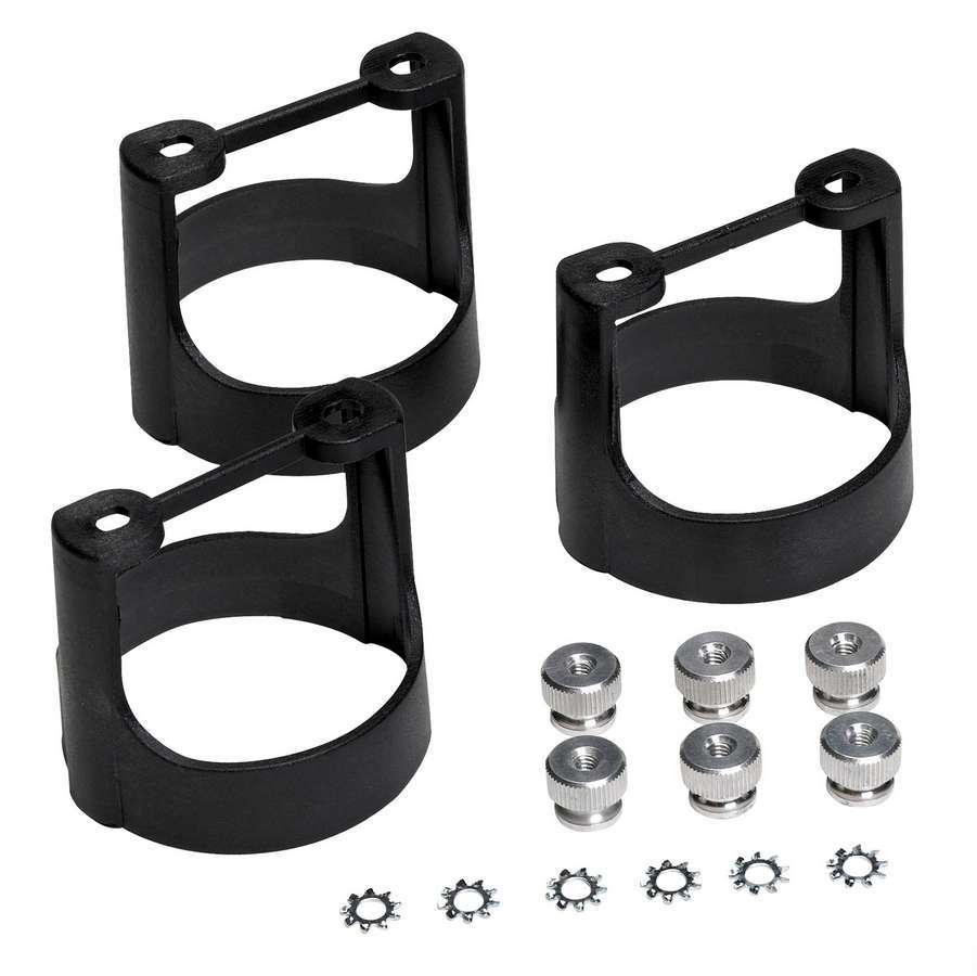 AutoMeter Gauge Mounting Bracket - 2-5/8 in Gauges - Plastic - Black - Set of 3