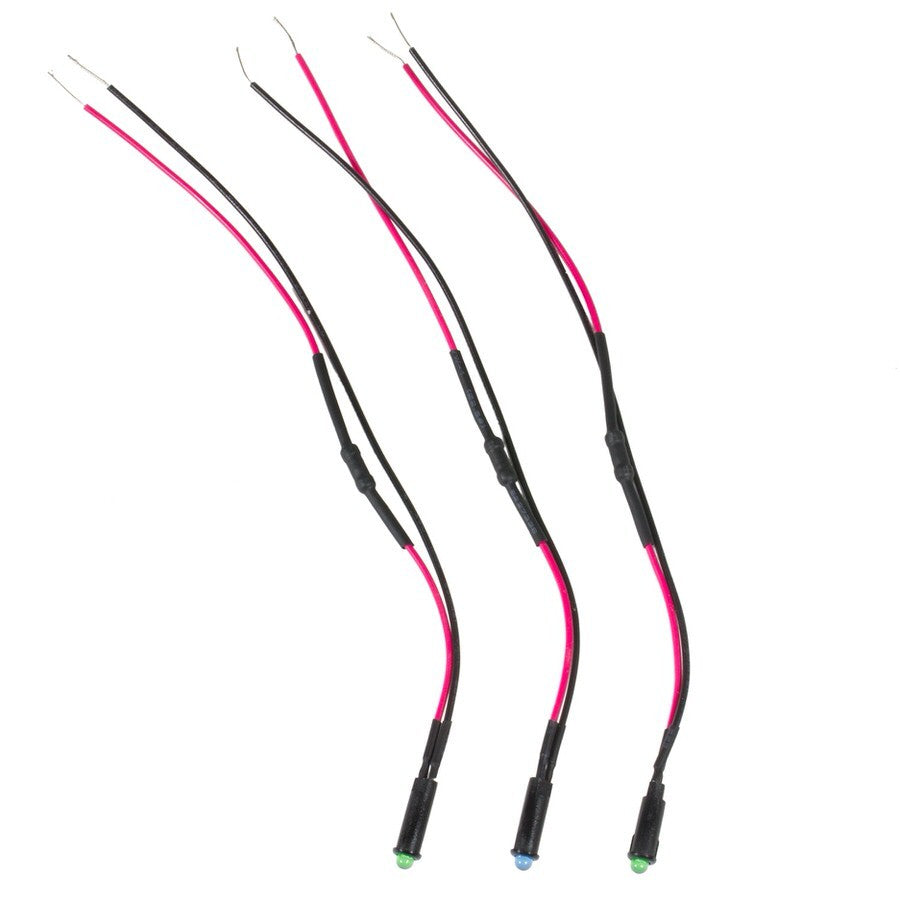 AutoMeter Indicator Light Kit - 5/32 in OD - LED - 2 Green / 1 Blue Lights Included - Universal - Kit
