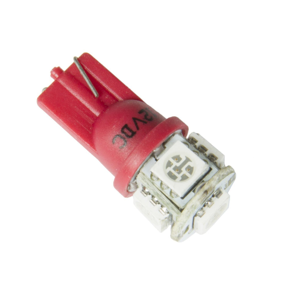 AutoMeter LED Light Bulb - Red - 161 / 193 / 194 / 168 Style Wedge Bases - Each