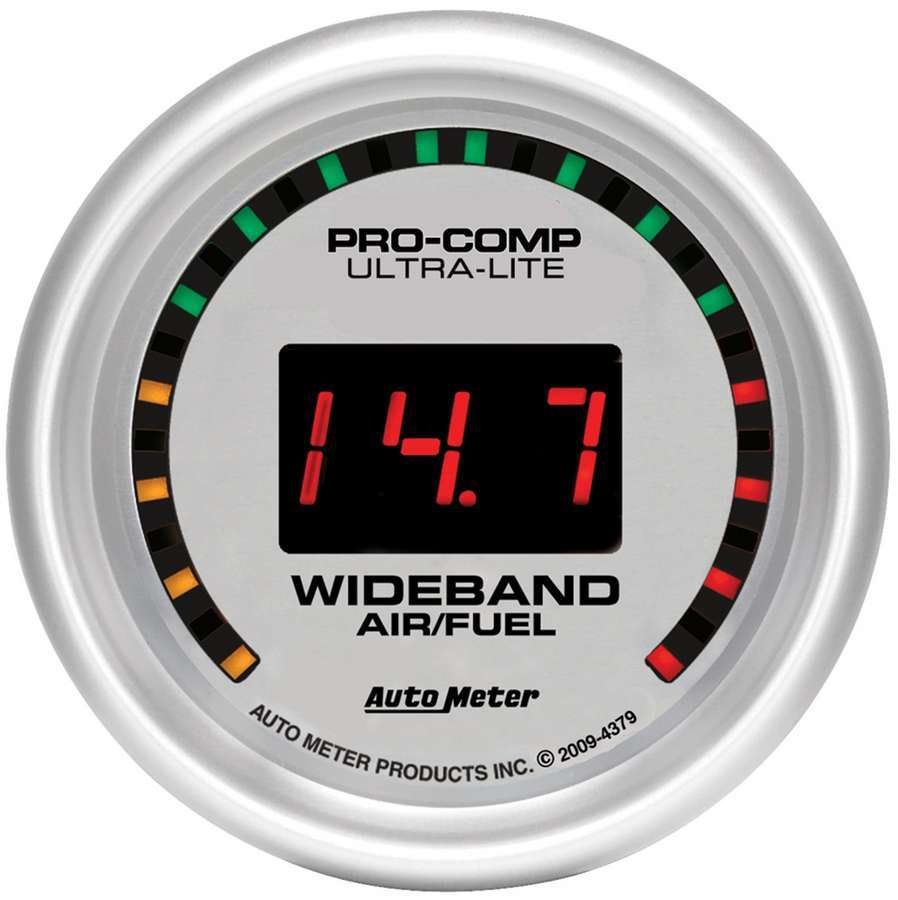 AutoMeter Air-Fuel Ratio Gauge - Ultra-Lite - Wideband - 10:1-17:1 AFR - Electric - Digital - 2-1/16 in Diameter - Black Face - Each