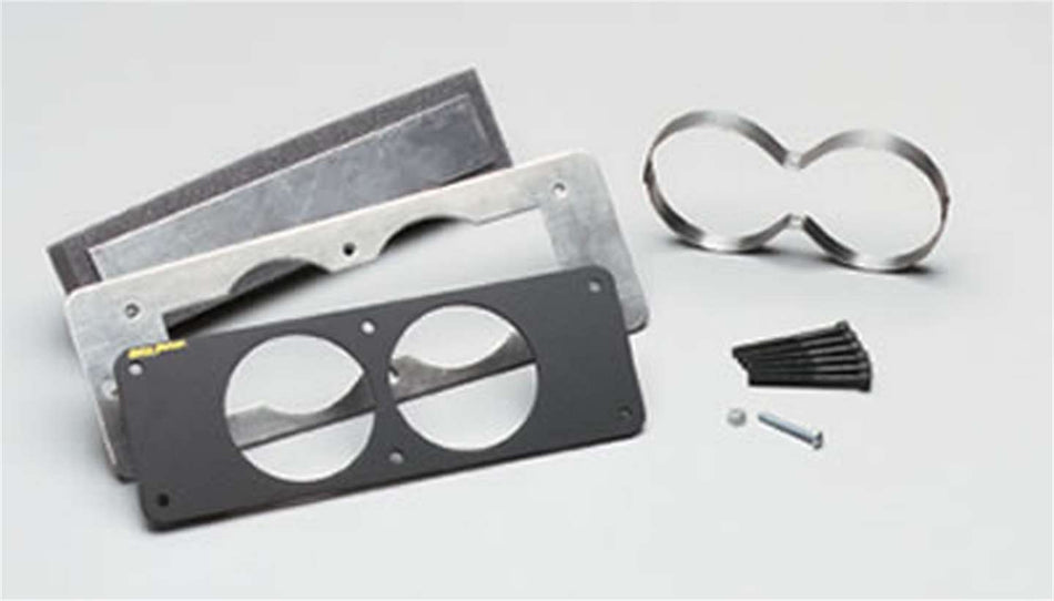 AutoMeter Gauge Mounting Panel - Gauge Cage - Two 2-5/8 in Holes - Black - Ford Mustang 1987-93 - Kit