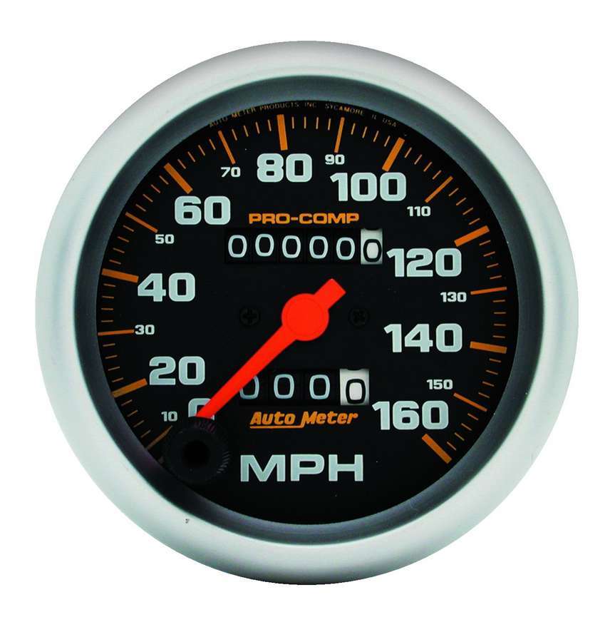 AutoMeter Speedometer - Pro-Comp - 160 MPH - Mechanical - Analog - 3-3/8 in Diameter - Black Face - Each