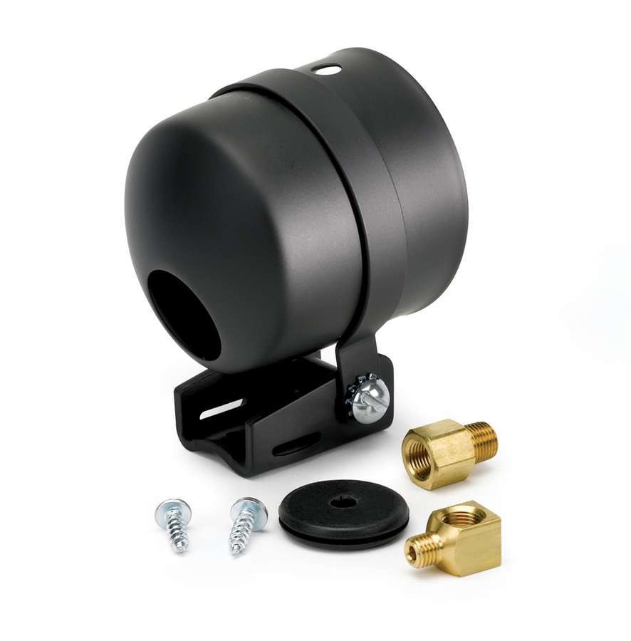 AutoMeter Gauge Cup - 2-5/8 in Diameter Gauge - Pedestal Mount - Steel - Black Powder Coat - Mechanical / Liquid Filled Gauges - Each