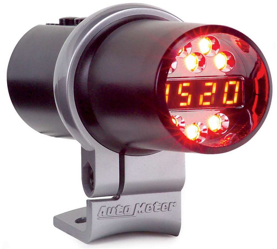 AutoMeter Shift Light - Pro Shift-Lite Level 1 - 1 Shift Point - Digital - 2.10 in Diameter - Amber LED - Black Case - Each