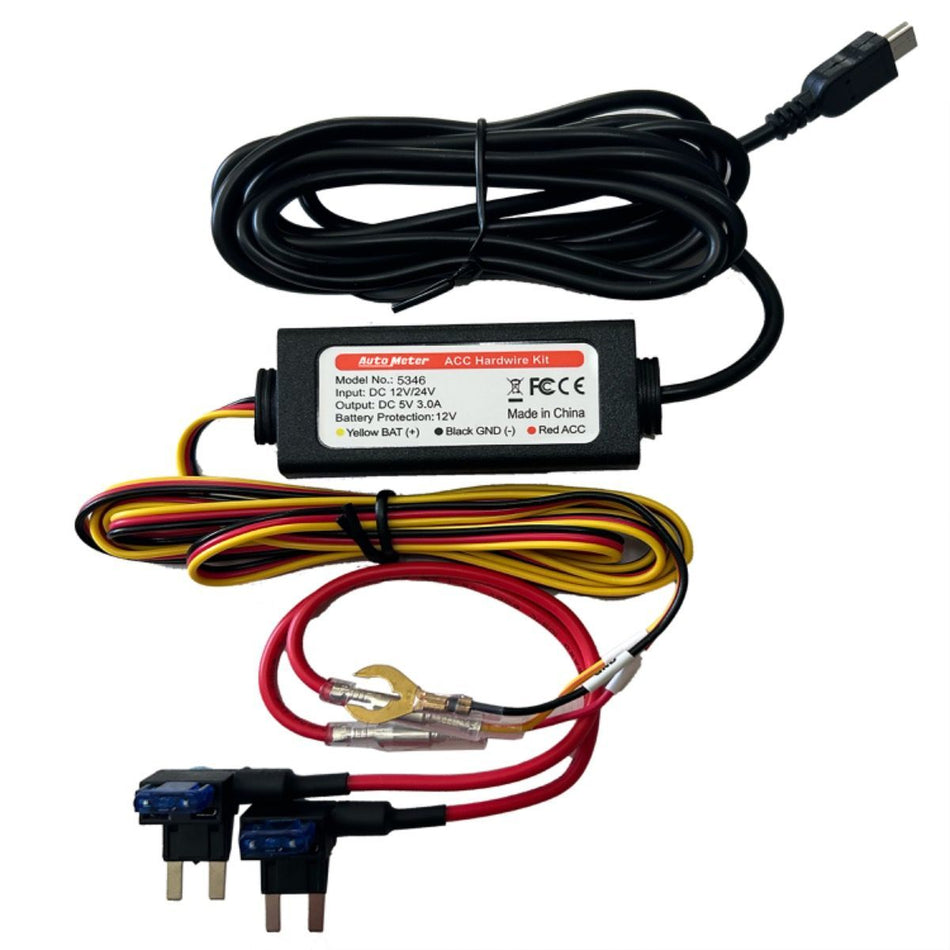 AutoMeter Dash Wiring Harness - Accessory Harness - Dash Cam - Fuses Included - Kit