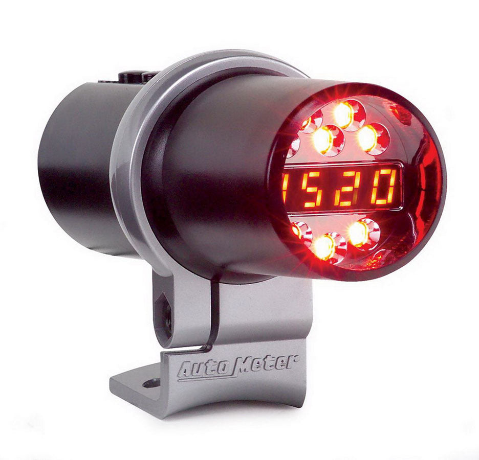 AutoMeter Shift Light - Pro Shift-Lite Level 3 - 5 Shift Point - Digital - 2.10 in Diameter - Playback - Multi-Colored LED - Black Case - Each