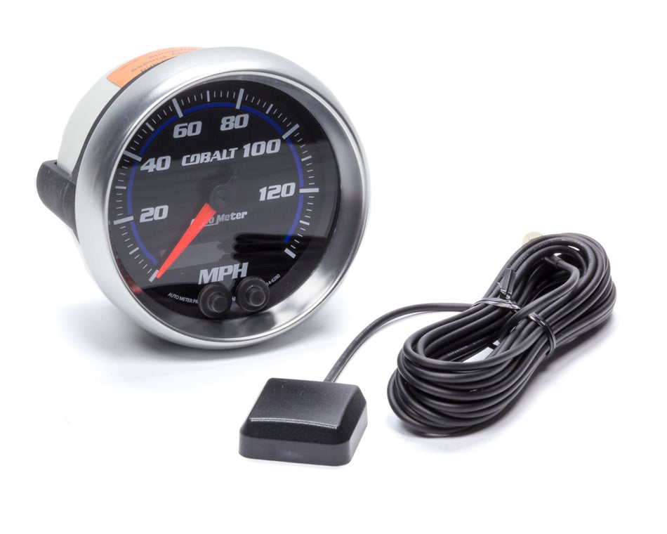 AutoMeter Speedometer - Cobalt - 140 MPH - Electric - Analog - 3-3/8 in Diameter - GPS Tracking - Black Face - Each