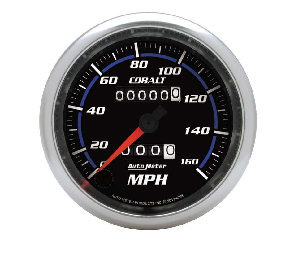 AutoMeter Speedometer - Cobalt - 160 MPH - Mechanical - Analog - 3-3/8 in Diameter - Black Face - Each
