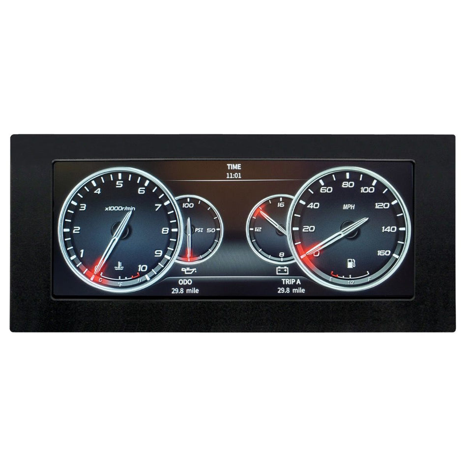 AutoMeter Gauge Kit - Digital - Invision - LCD - Plastic - Black - Universal - Kit