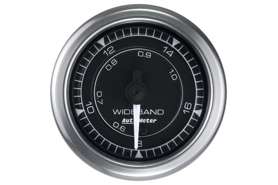 AutoMeter Air-Fuel Ratio Gauge - Chrono Series - Wideband - 8:1-18:1 AFR - Electric - Analog - Full Sweep - 2-1/16 in Diameter - Black Face - Each