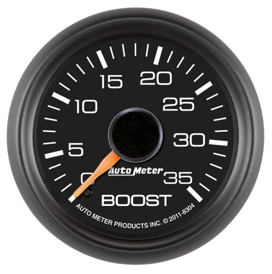 AutoMeter Boost Gauge - GM Factory Match - 0-35 psi - Mechanical - Analog - 2-1/16 in Diameter - Black Face - Each