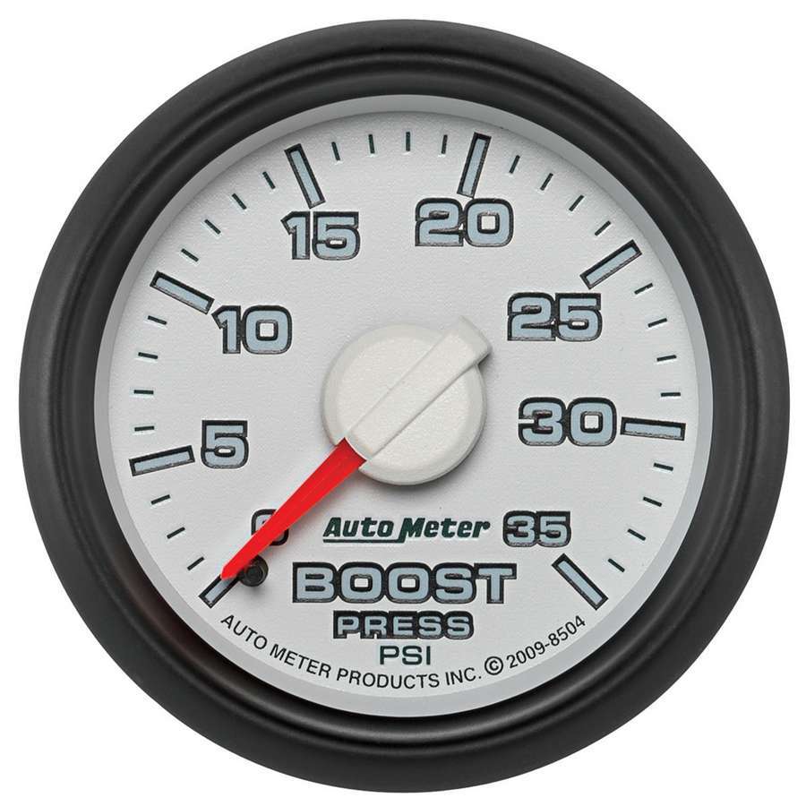 AutoMeter Boost Gauge - Gen3 Dodge Factory Match - 0-35 psi - Mechanical - Analog - 2-1/16 in Diameter - White Face - Each