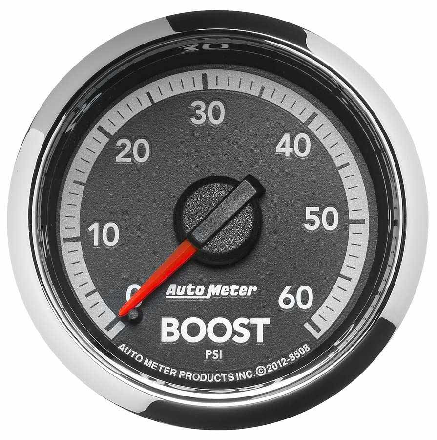 AutoMeter Boost Gauge - Gen3 Dodge Factory Match - 0-60 psi - Mechanical - Analog - 2-1/16 in Diameter - Black Face - Each