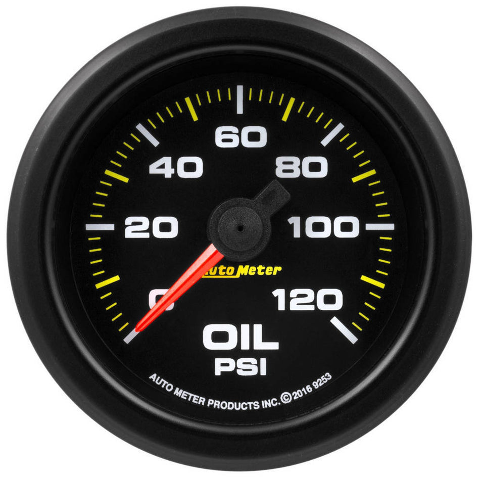 AutoMeter Oil Pressure Gauge - Stepper Motor - 0-120 psi - Electric - Analog - Full Sweep - 2-1/16 in Diameter - Black Face - Each