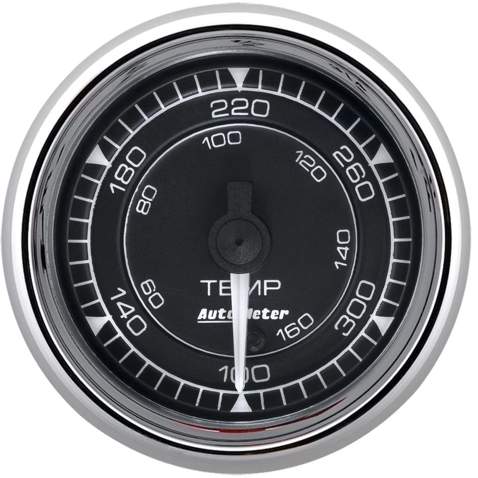 AutoMeter Water Temperature Gauge - Chrono Series - 140-380 psi - Electric - Short Sweep - 2-1/16 in Diameter - Black Face - Each
