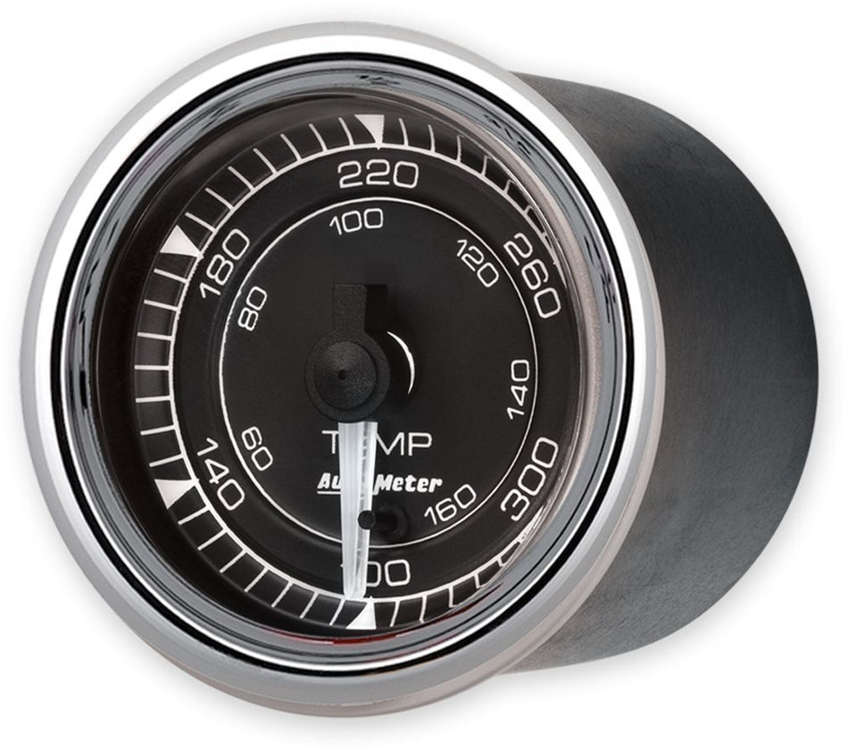 AutoMeter Oil Temperature Gauge - Chrono Series - 140-300 psi - Electric - Full Sweep - 2-1/16 in Diameter - Black Face - Each