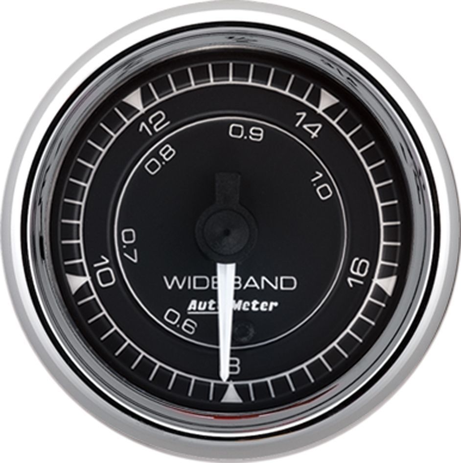 AutoMeter Air-Fuel Ratio Gauge - Chrono Series - Wideband - 8:1-18:1 AFR - Electric - Full Sweep - 2-1/16 in Diameter - Black Face - Each