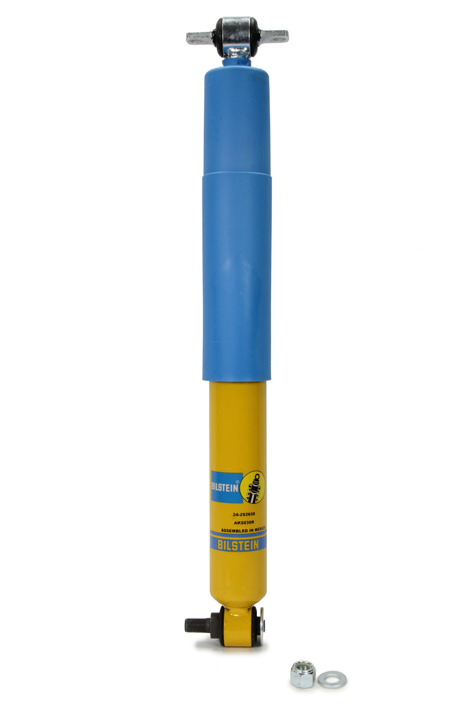 Bilstein Shock - AK Series - Monotube - 13.11 in Compressed / 20.31 in Extended - Digressive - Steel - Yellow Paint - Rear - Street Stock - Each