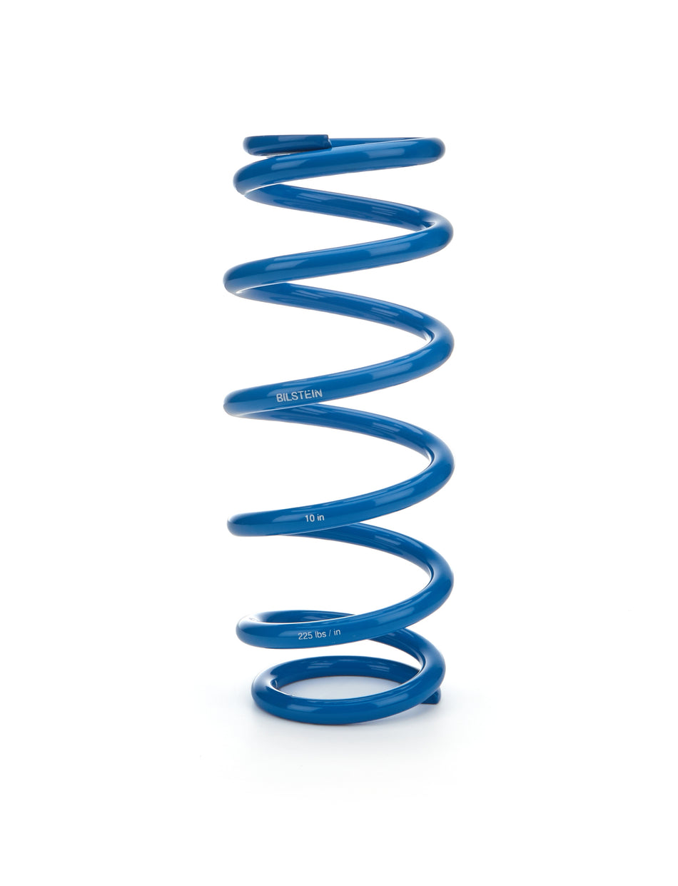 Bilstein Coil Spring - Coil-Over - 2.5 in ID - 10 in Length - 225 lb/in Spring Rate - Steel - Blue Powder Coat - Each