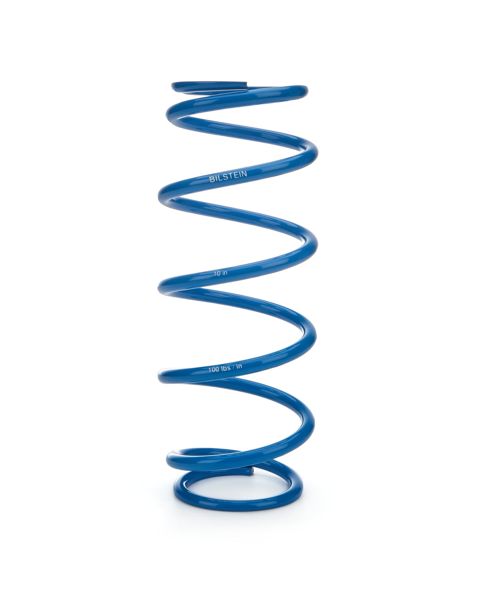 Bilstein Coil Spring - Coil-Over - 2.5 in ID - 10 in Length - 100 lb/in Spring Rate - Steel - Blue Powder Coat - Each