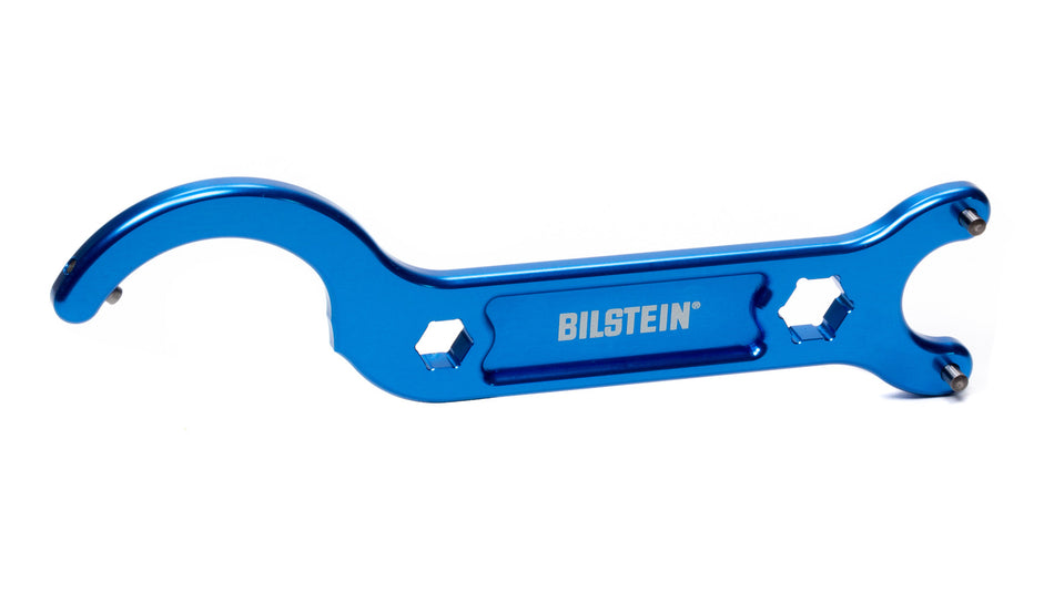 Bilstein Spanner Wrench - Multi Wrench - 13 mm / 17 mm Box End - Jam Nut Spanner / Two-Pin Spanner - Aluminum - Blue Anodized - Each