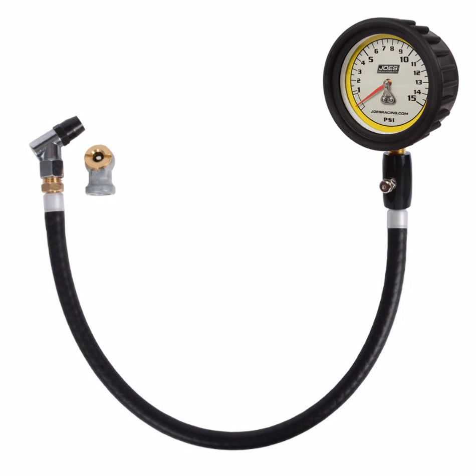 Joe's Racing Tire Pressure Gauge 0-15psi Pro w/HiFlo Hold