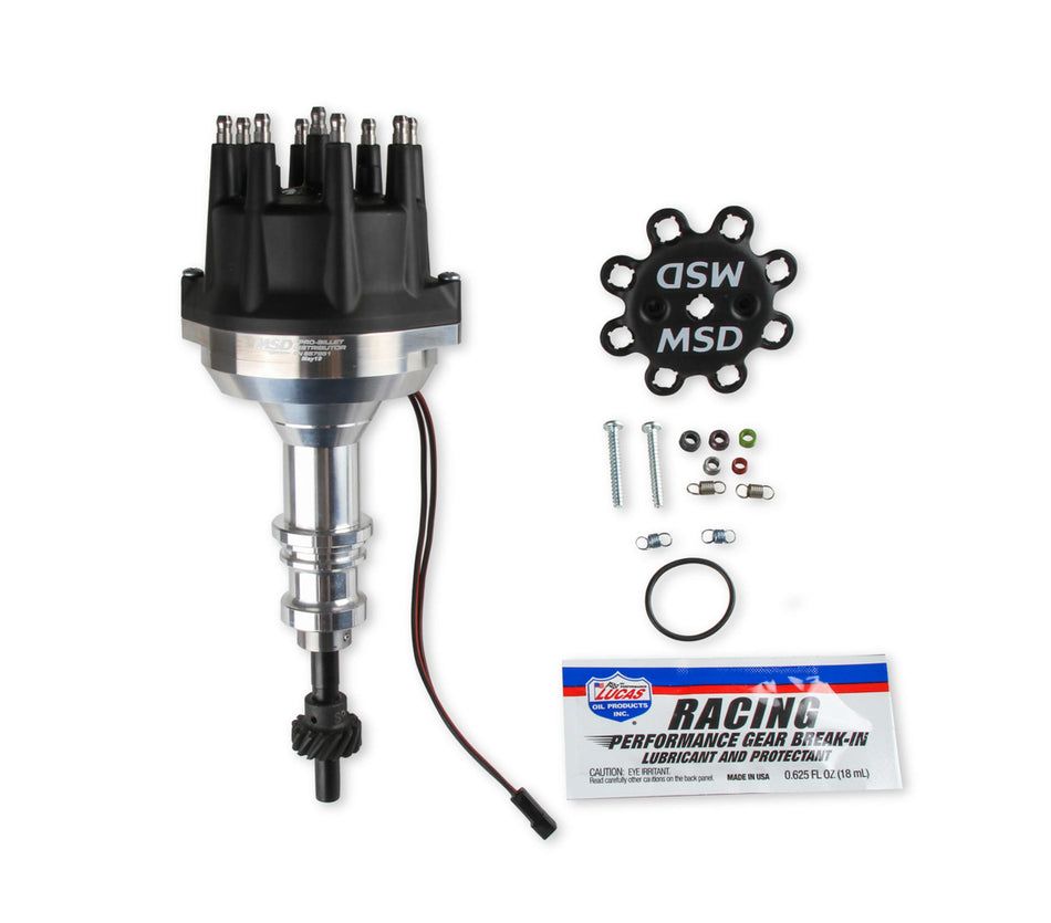 MSD SBF 302 Pro-Billet Dist w/Small Cap & Steel Gear