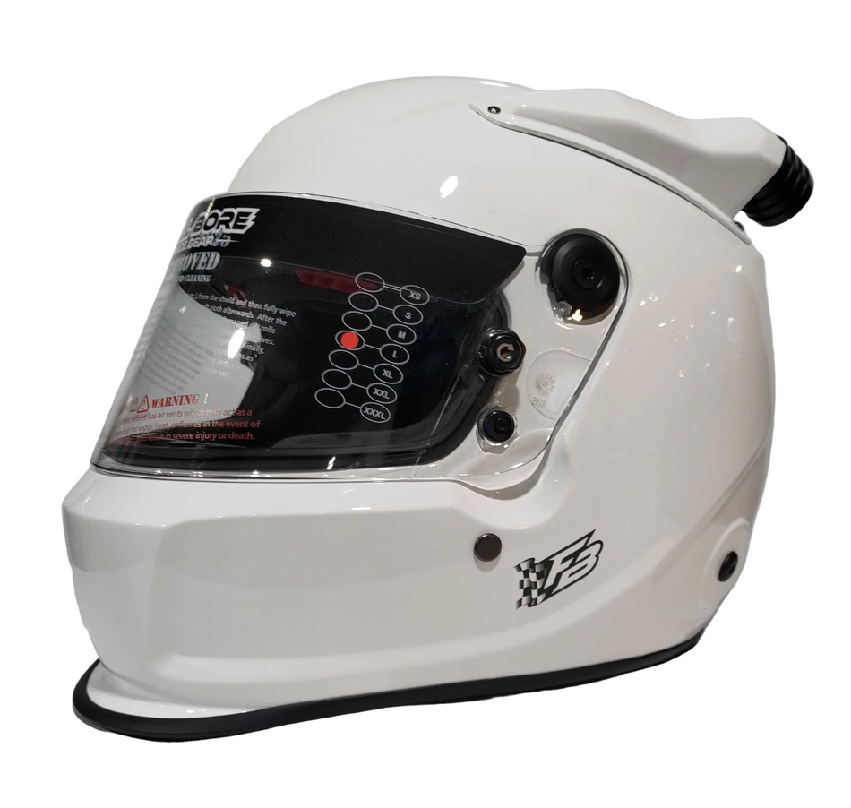 Full Bore Helmet SNELL2025 White (Mid-Air)